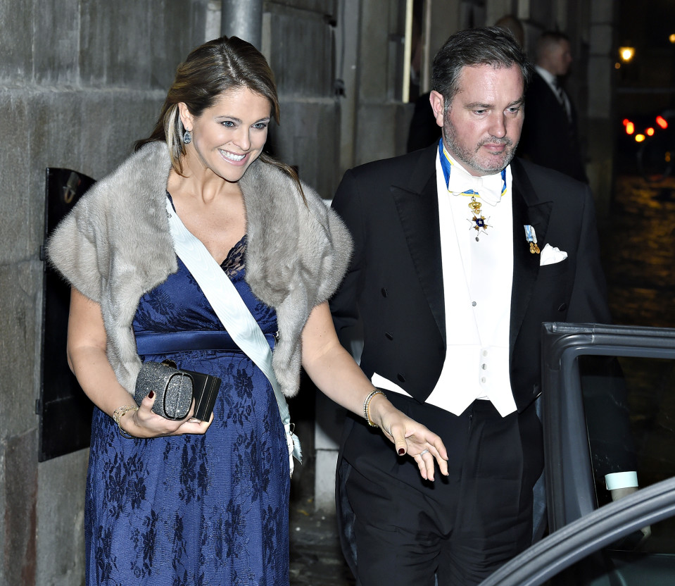 Ruotsin prinsessa Madeleine ja Chris O´Neill joulukuussa 2017.