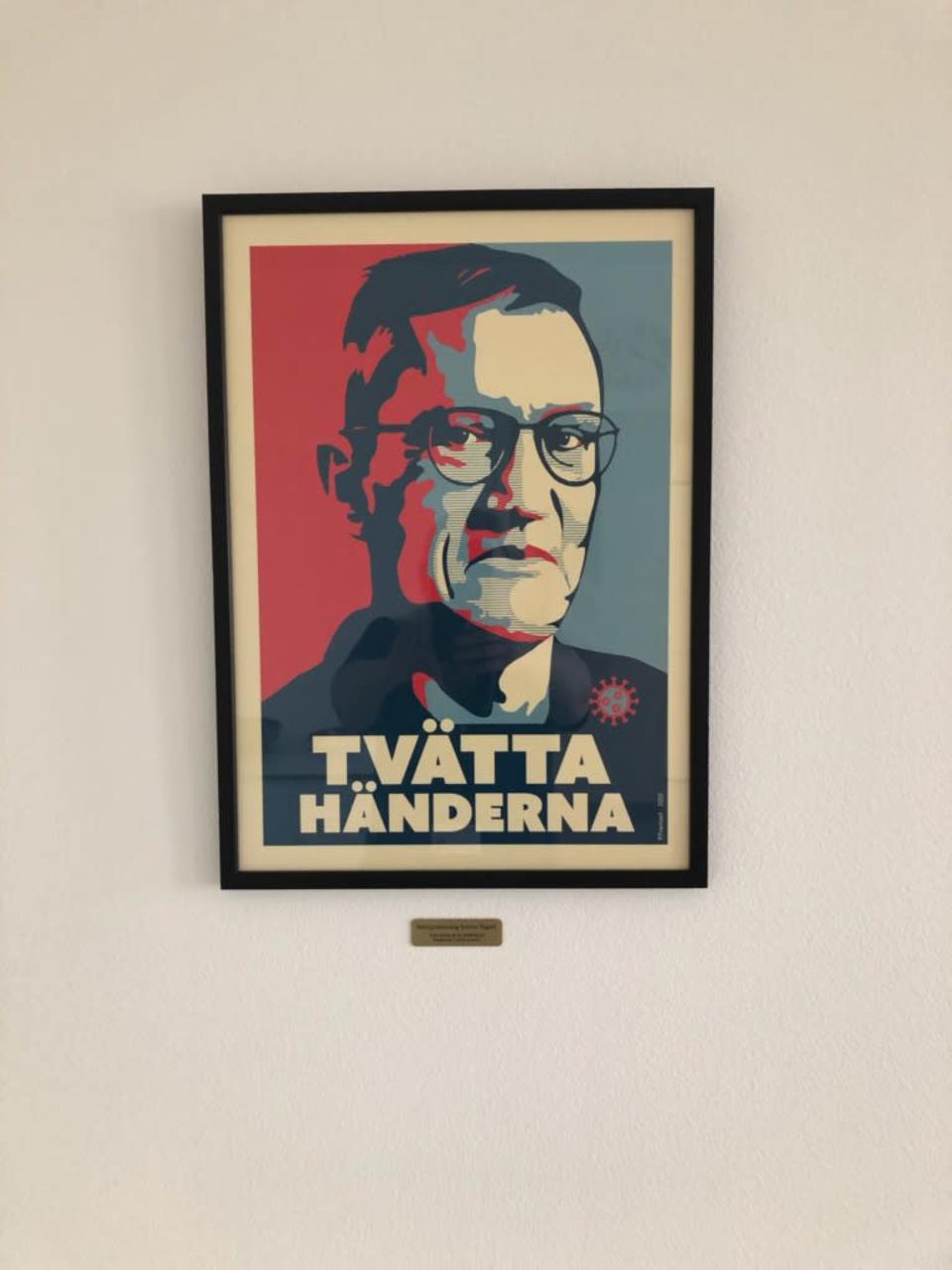 Anders Tegnell -juliste, jossa lukee