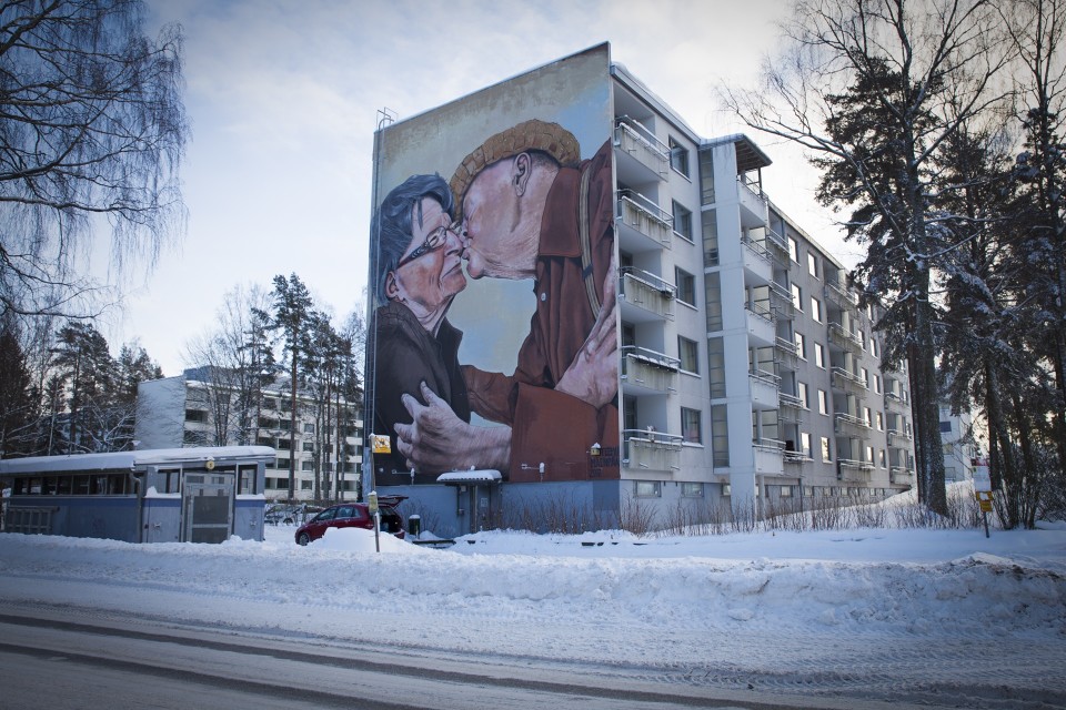 Karakallio, muraali, Ritva ja Esko
