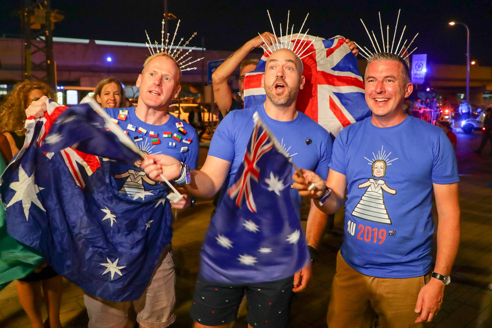 Australian viisufaneja Tel Avivissa.
