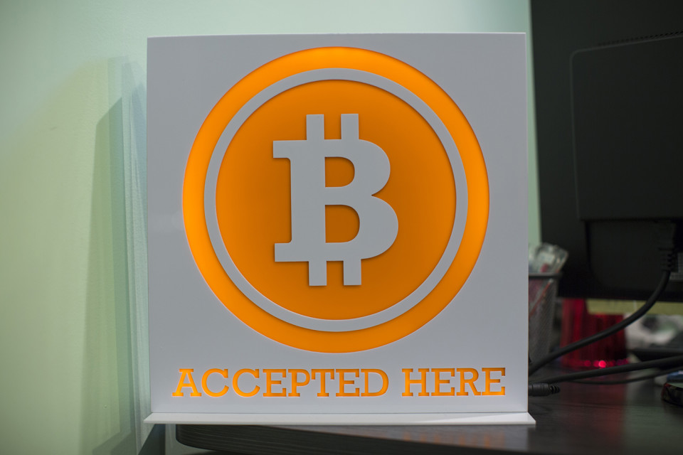 Bitcoin-merkki Hong Kongissa.