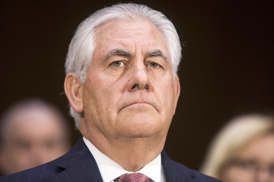 Rex Tillerson senaatin ulkoasiainvaliokunnan kuultavana 11. tammikuuta.