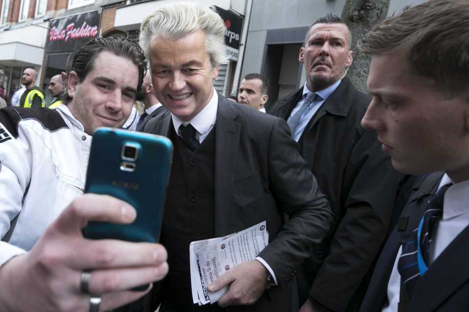Wilders tapasi lauantaina kannattajiaan Heerlenissä