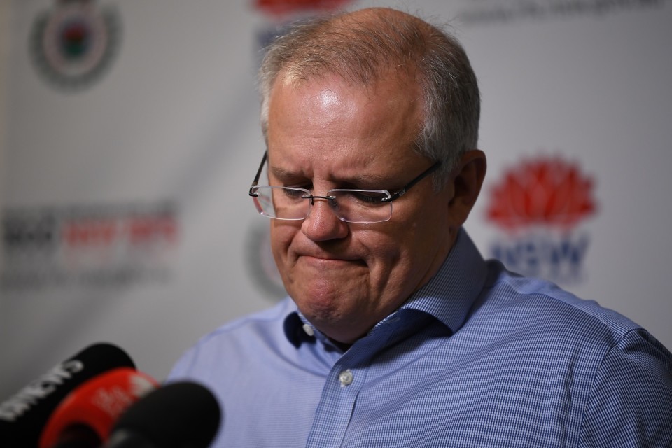 Pääministeri Scott Morrison puhui lehdistölle 22. joulukuuta.