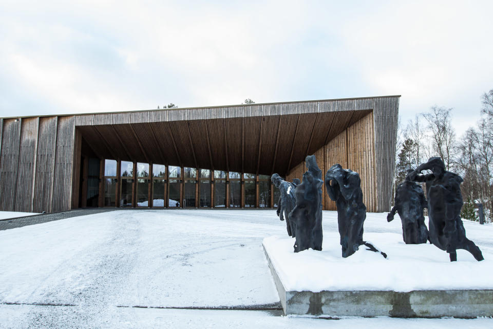 Serlachius-museon julkisivu Mänttä-Vilppulassa talvella 2020.