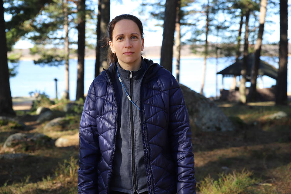 Lähihoitaja Katja Tyynilä Kotkassa.