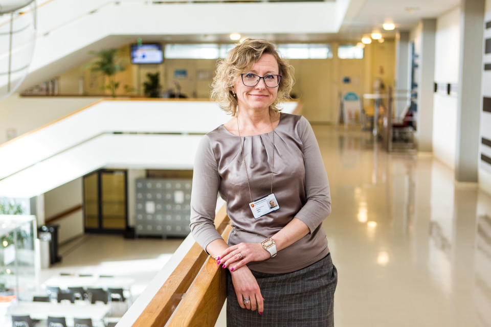 Regina Blom Tredun Sammonkadun toimipisteellä Kalevassa.