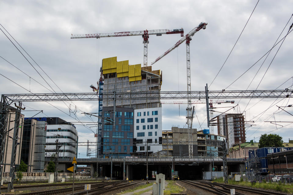 Tampereen Kannen rakennustyömaa.