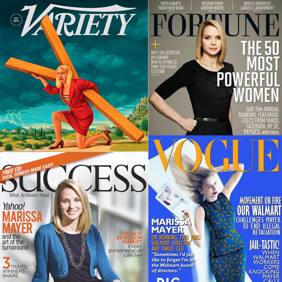 Variety-, Fortune-, Success- ja Vogue-lehden kansikuvia.