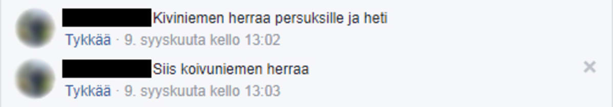 Facebook-kommentti