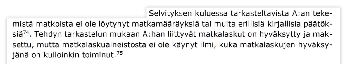 Ote Deloitten tekemästä kohdennetusta selvityksestä.