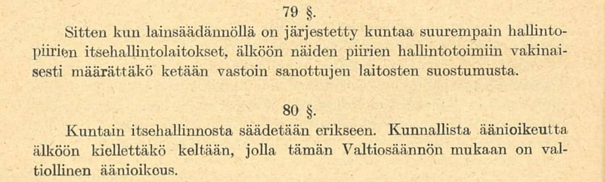 Valtiosääntöehdotus 1918 pykälät 79-81
