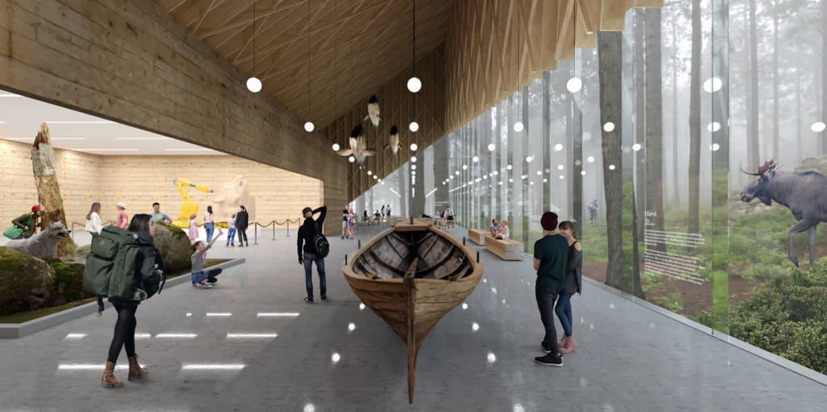 Havainnekuva erä- ja luontokulttuurimuseosta Pyhtäällä
