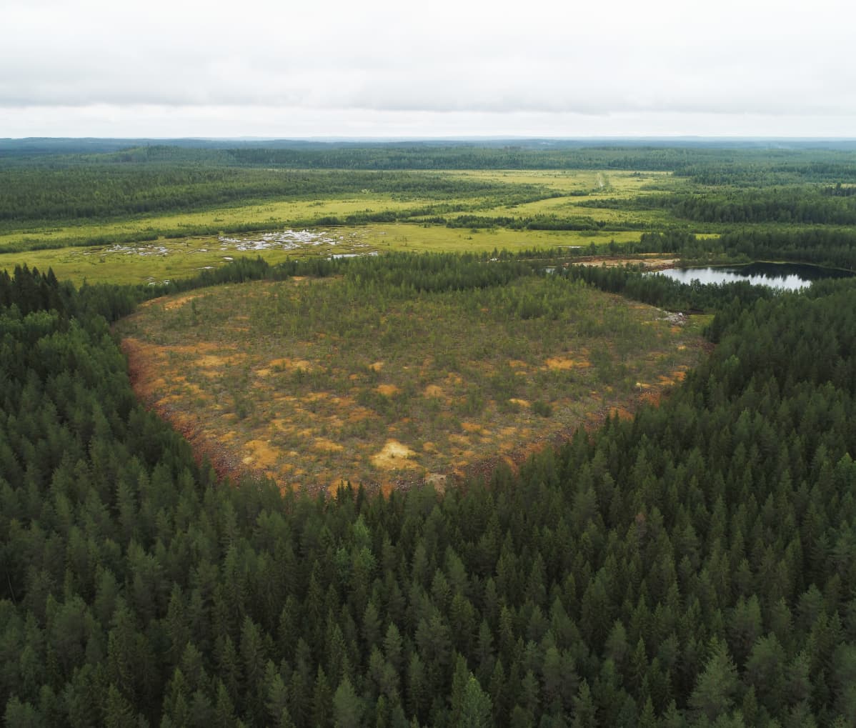 Ilmakuva Kangasjärven kaivosalueen ympäristövaikutuksista