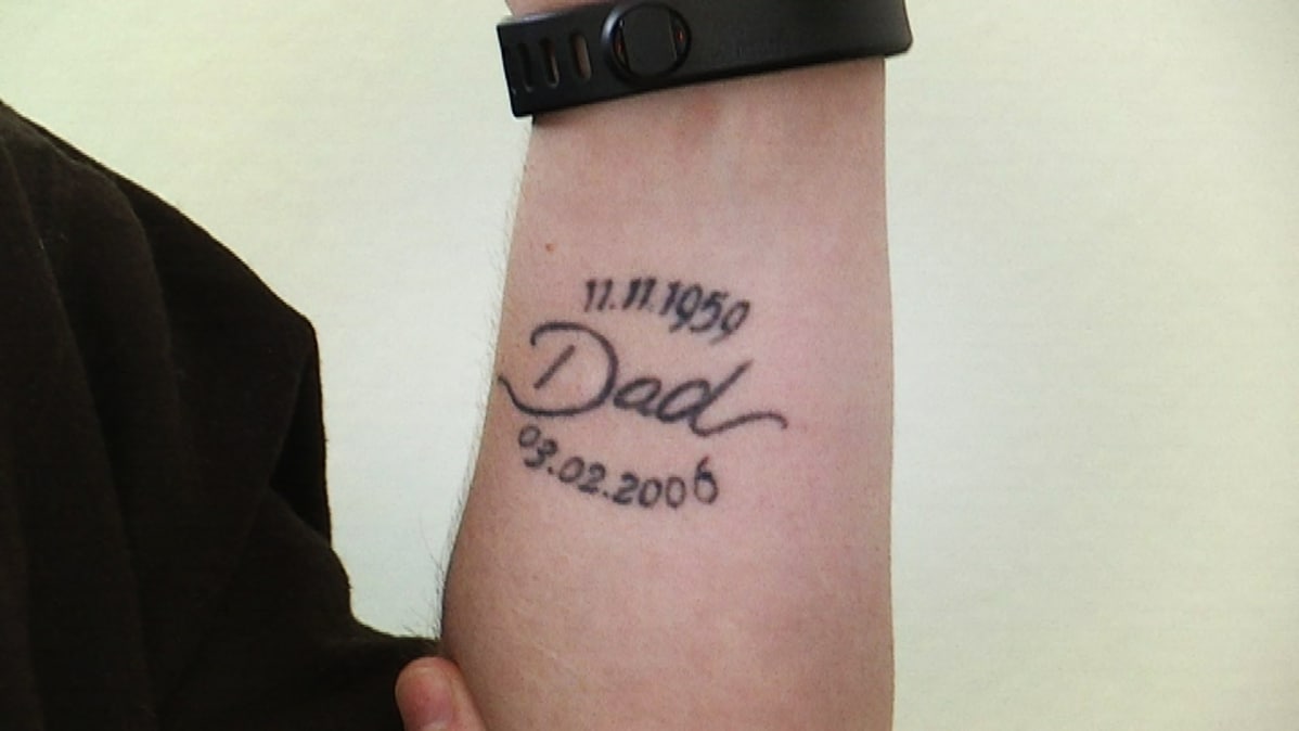 Vilhelmiinan isänsä muistoksi ottama tatuointi