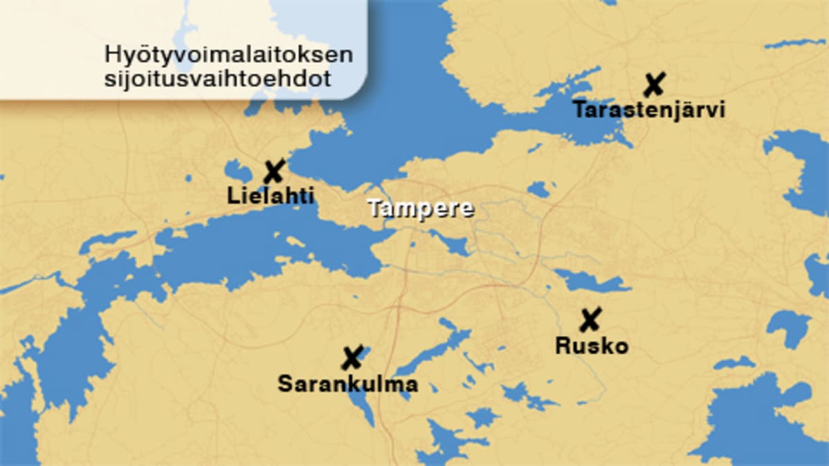 rusko tampere kartta Jätevoimalapaikkojen arviointi alkoi | Yle Uutiset | yle.fi rusko tampere kartta