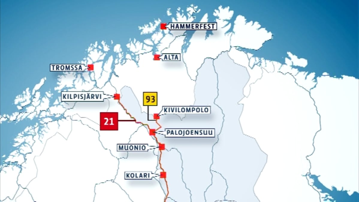 norjan lappi kartta Itäkuskit valtaavat rekkaliikennettä | Yle Uutiset | yle.fi norjan lappi kartta