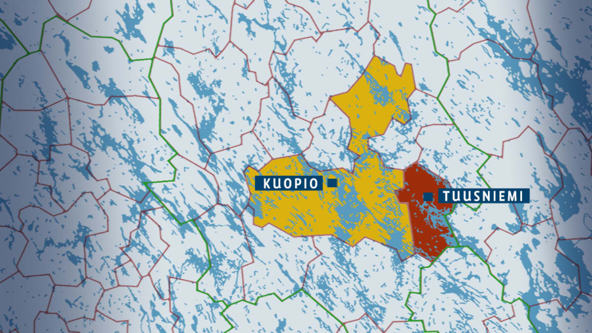 tuusniemi kartta Kuopio ja Tuusniemi voidaan velvoittaa jatkamaan sote yhteistyötä  tuusniemi kartta