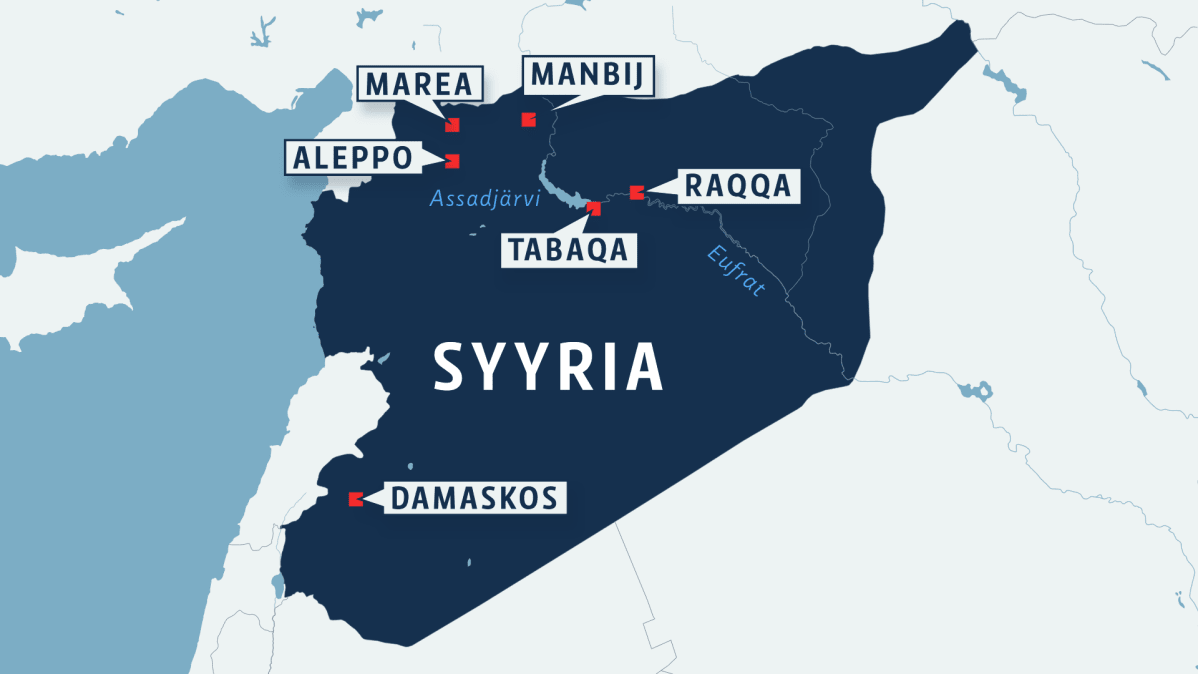 syyrian kartta Isisin ote Syyrian pohjoisosasta heikkenee | Yle Uutiset | yle.fi syyrian kartta