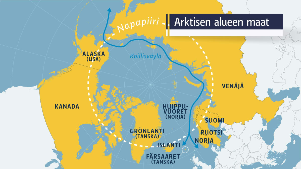 Arktisen alueen maat.