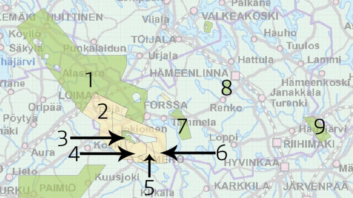 kuusjoki kartta Kartta kertoo kultakiinnostuksesta: Kaivosyhtiön suuri varaus  kuusjoki kartta