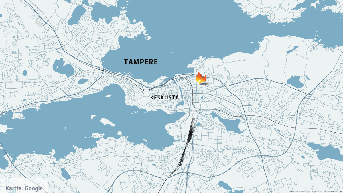 kartta tampere Raju tulipalo tuhosi asunnon Tampereen keskustassa – yksi  kartta tampere