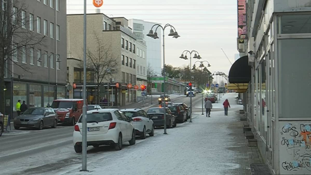 Riihimäen Hämeenkatu tammikuussa 2018