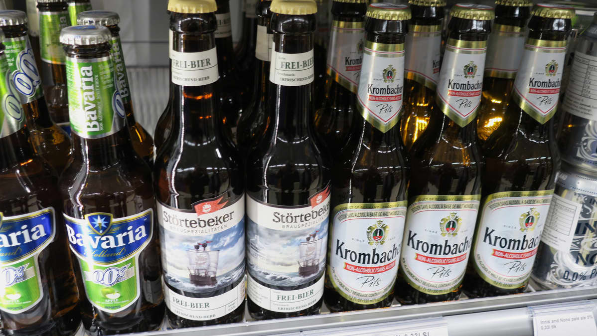 Alkoholittomia oluita.