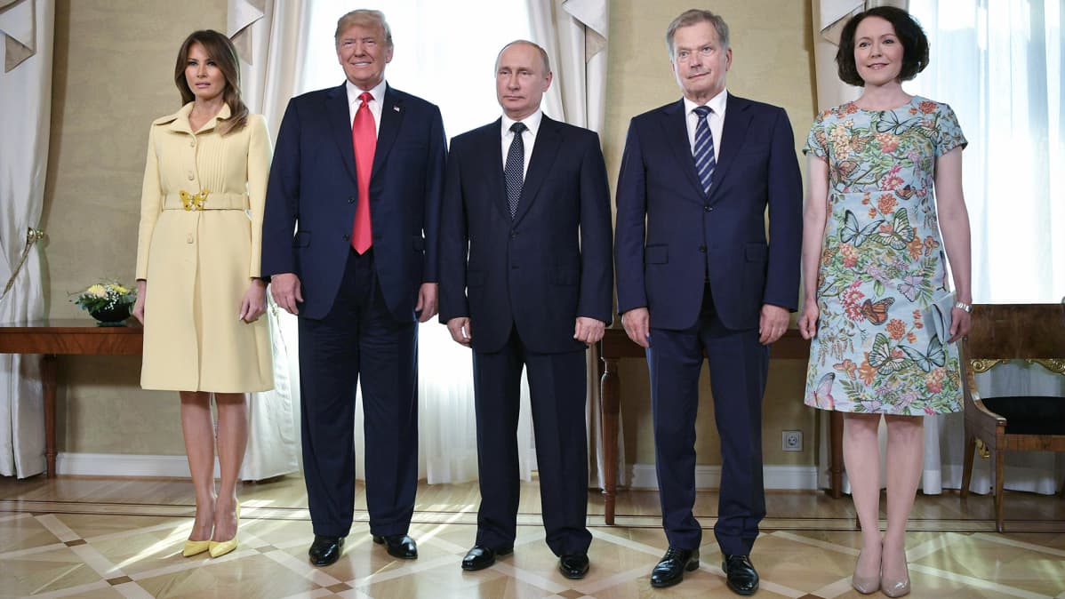 Melania Trump, Donald Trump, Vladimir Putin, Sauli Niinistö ja Jenni Haukio