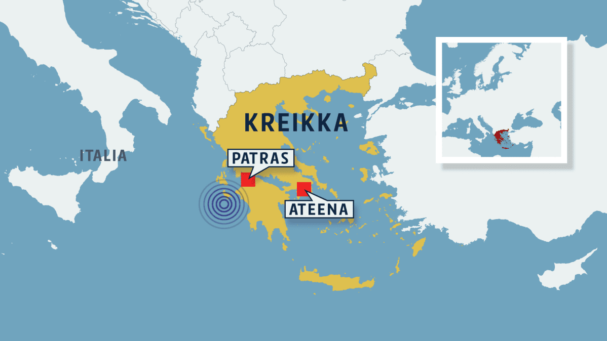 kreikka kartta Maanjäristys säikäytti Zakynthoksella | Yle Uutiset | yle.fi