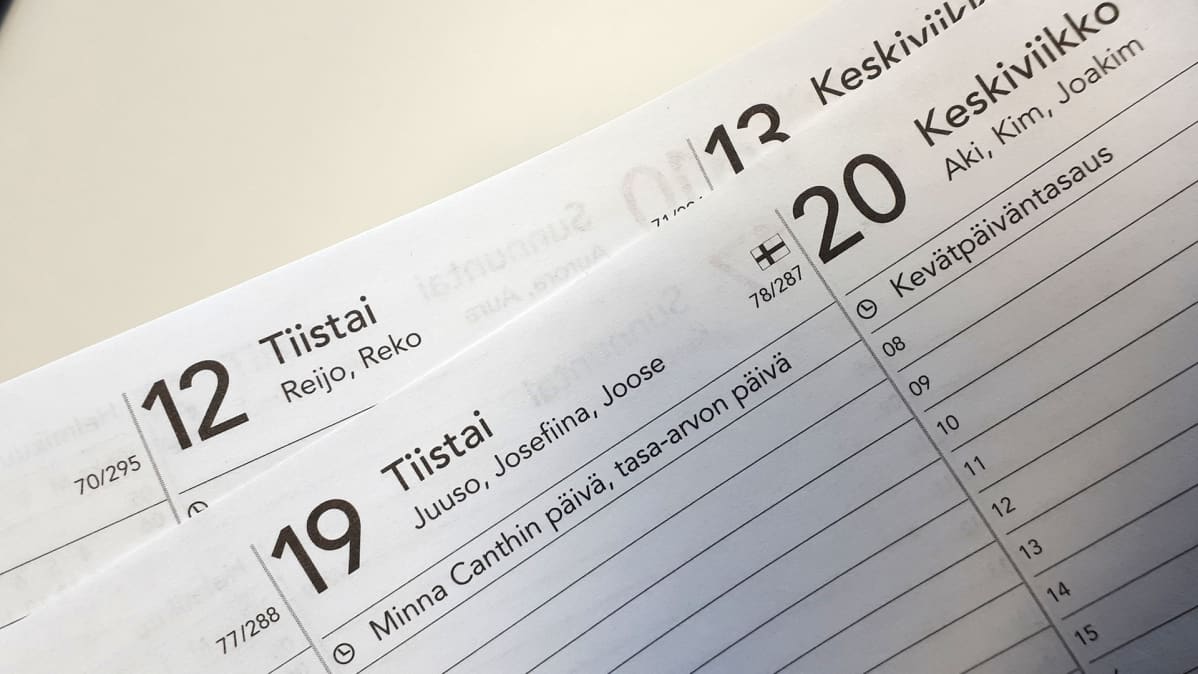 Kalenterin sivuja