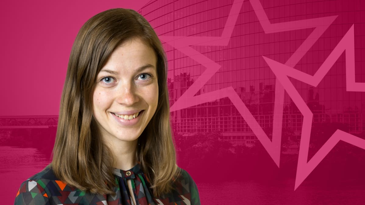 Li Andersson Vasemmistoliiton puheenjohtaja grafiikka