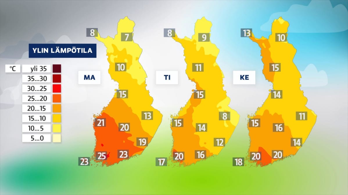 Kolmen päivän grafiikkaennuste
