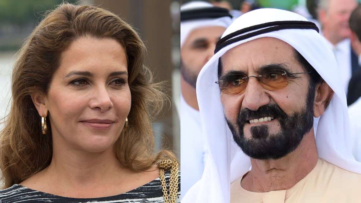 Kuvakollaasi prinsessa Hayasta ja sheikki Muhammad al-Maktoumista.