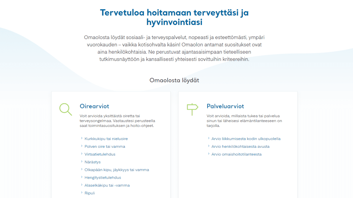 Ruutukaappaus Omaolo-palvelusta