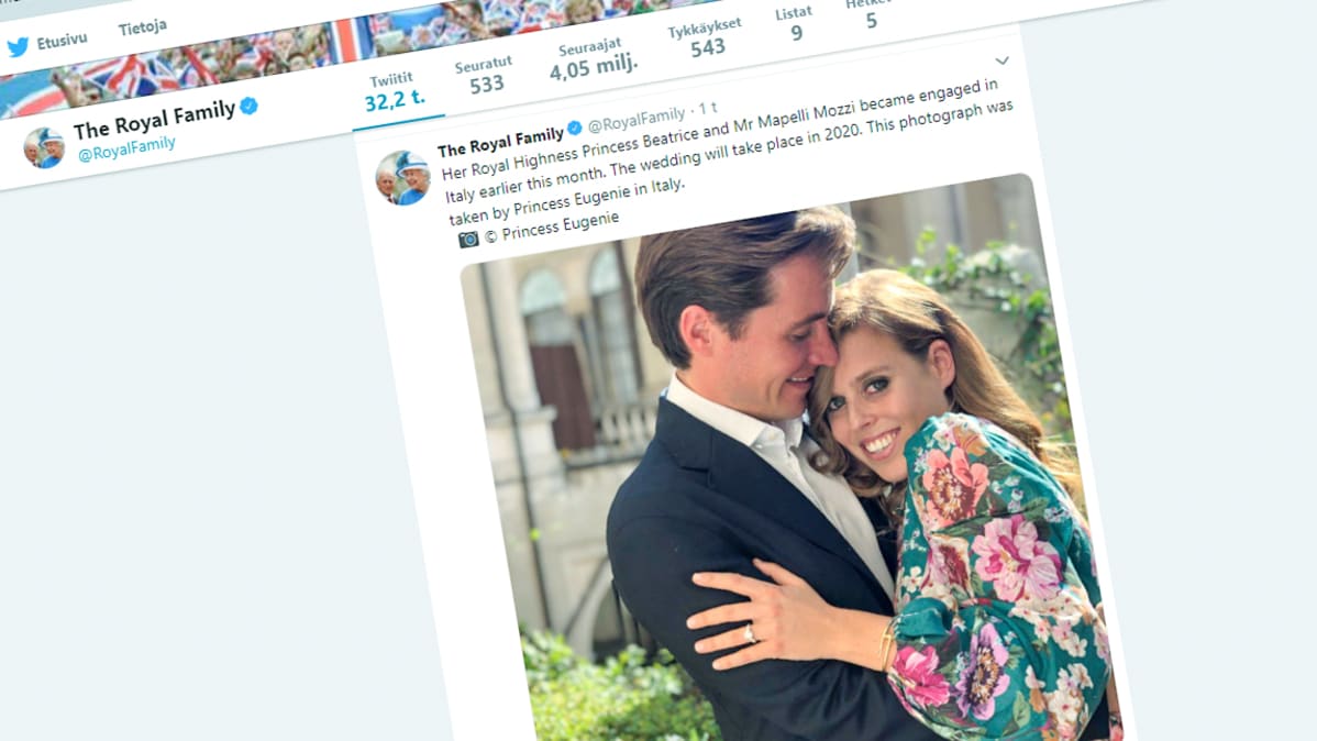 Kuvakaappaus The Royal Family Twitter -sivustolta