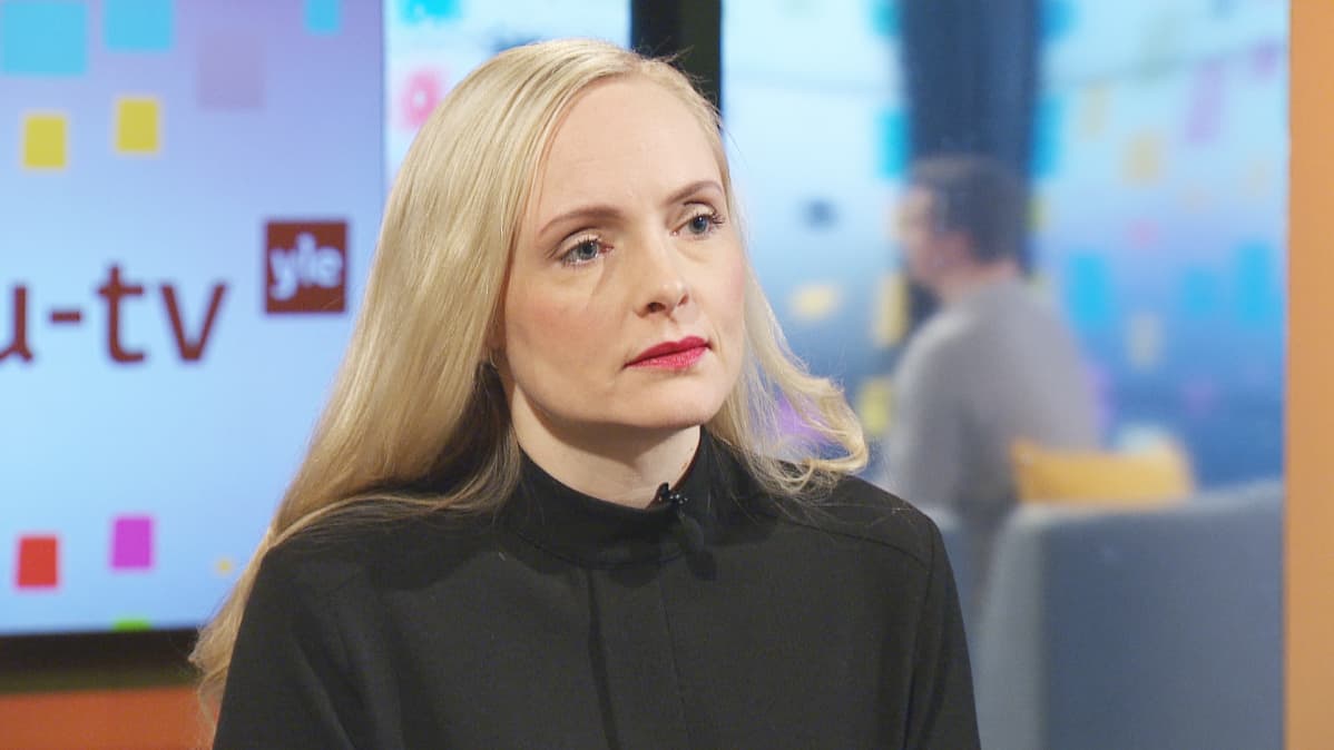 Sisäministeri Maria Ohisalo Ylen Aamu-tv:ssa 2. lokakuuta 2019.