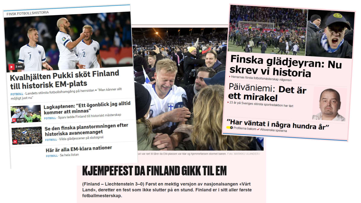 Huuhkajat Uutisointi maailmalla.