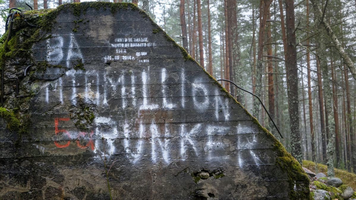 Pietarilaisnuoria viedään retkille Mannerheim-linjalle.