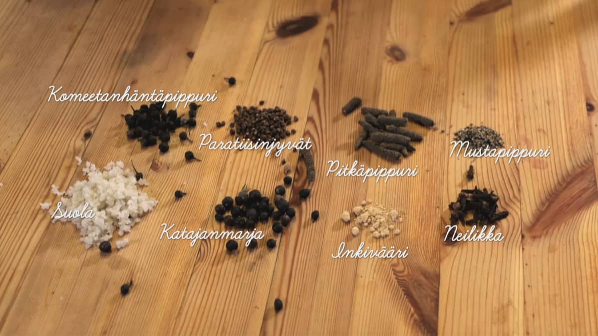 Keskiajalla Suomessa käytettyjä mausteita.
