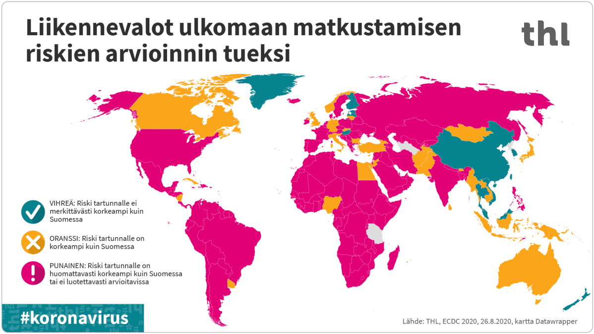 THL liikennevalokartta maailma