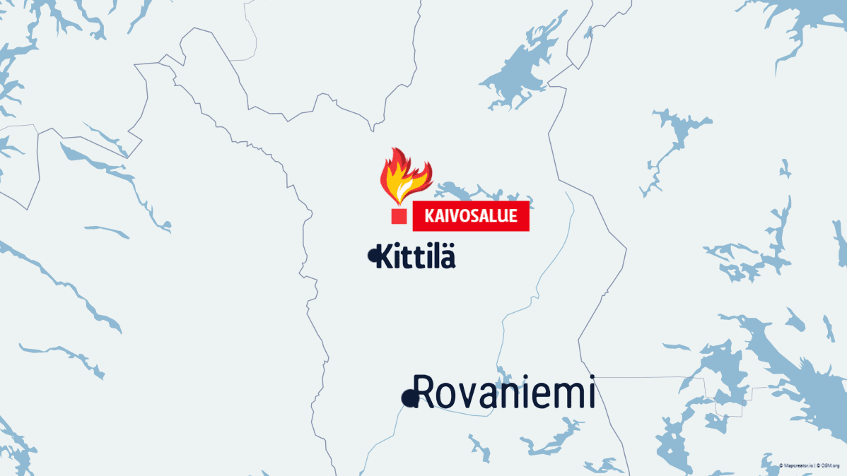 kartta Kittilästä