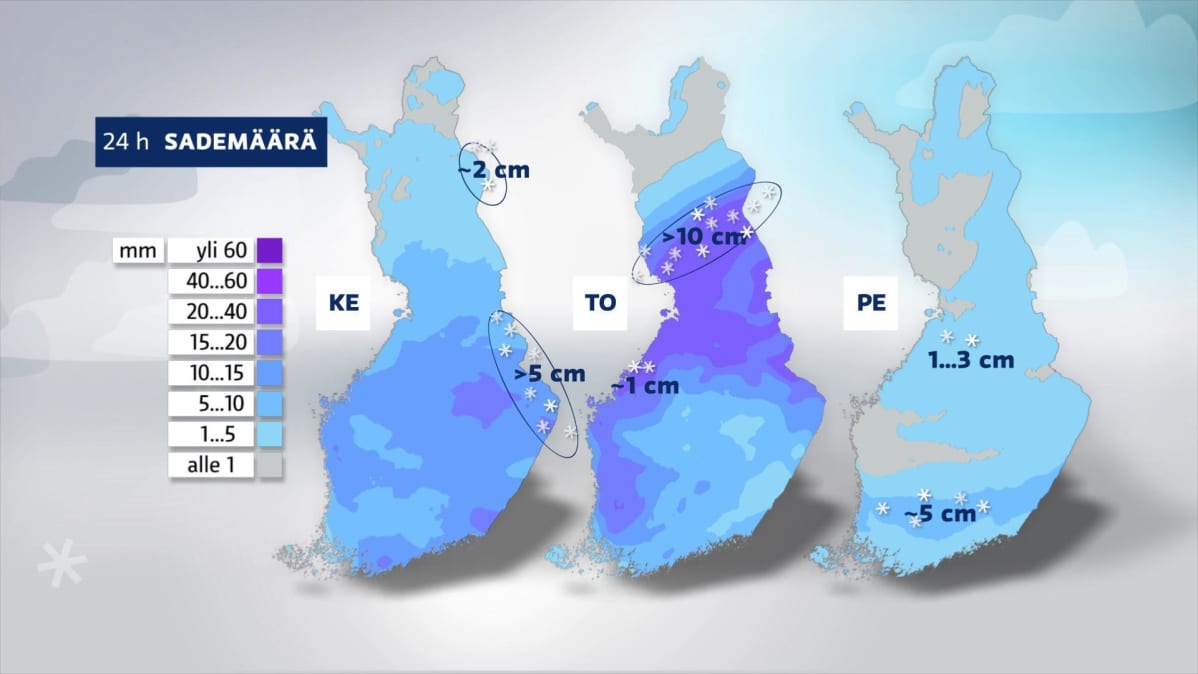 Sademäärä 18.11.2020-20.11.2020