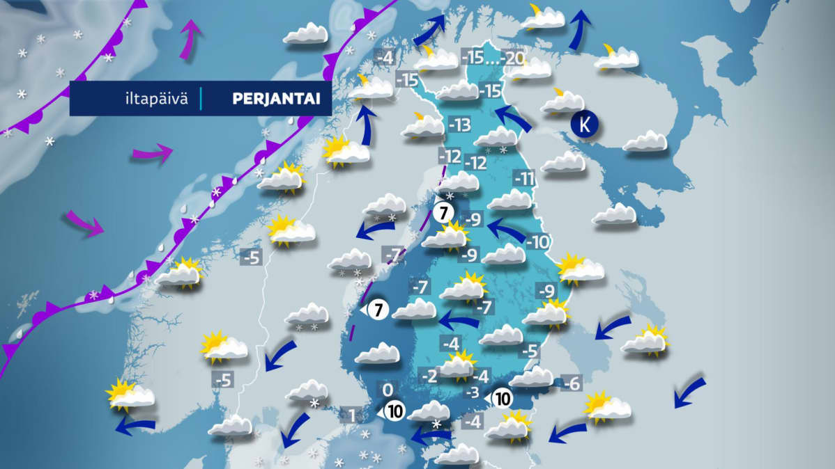 Perjantain sää.