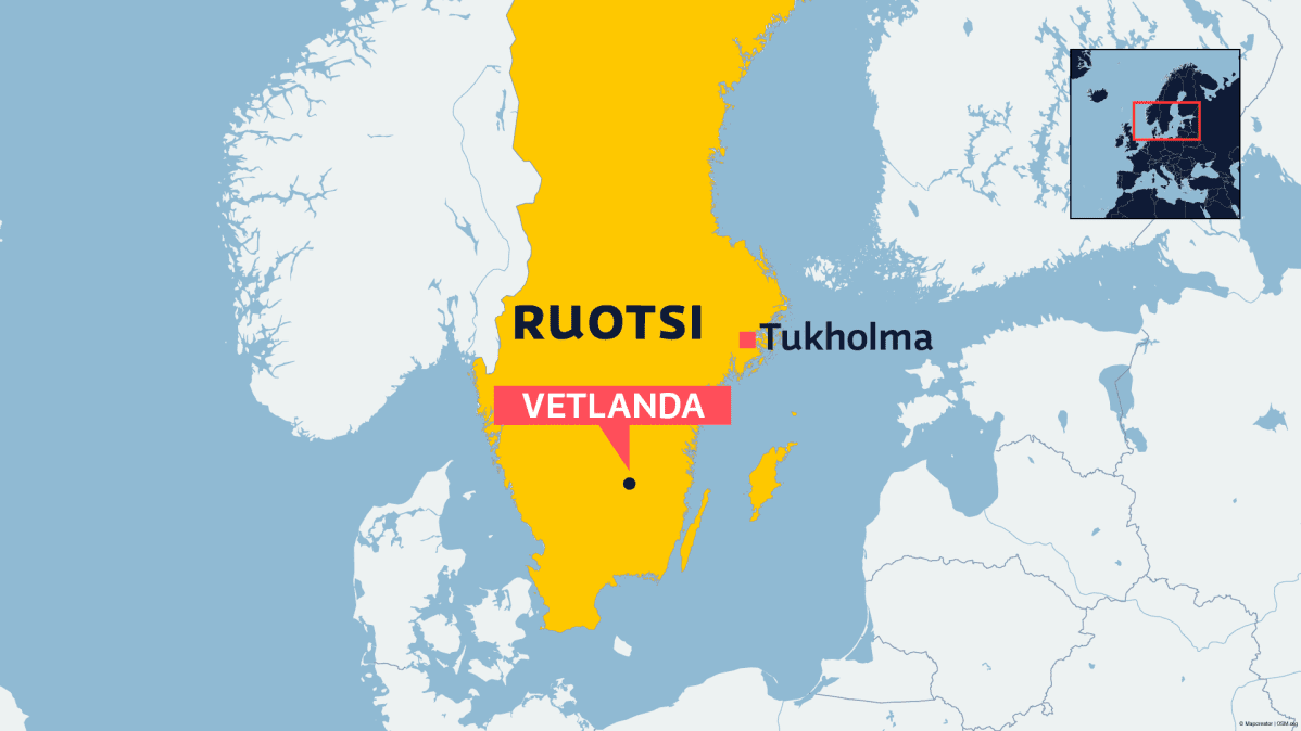 Ruotsin kartta.