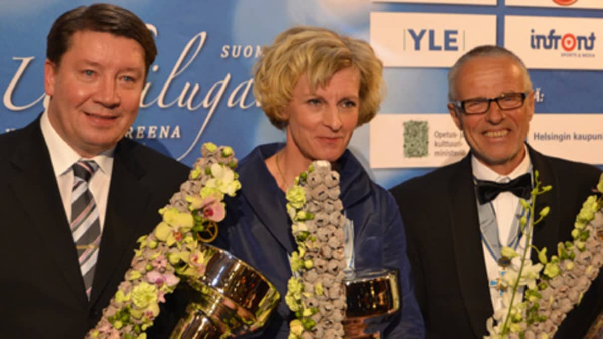 Jari Kurri, Marja-Liisa Kirvesniemi ja Lasse Virén.