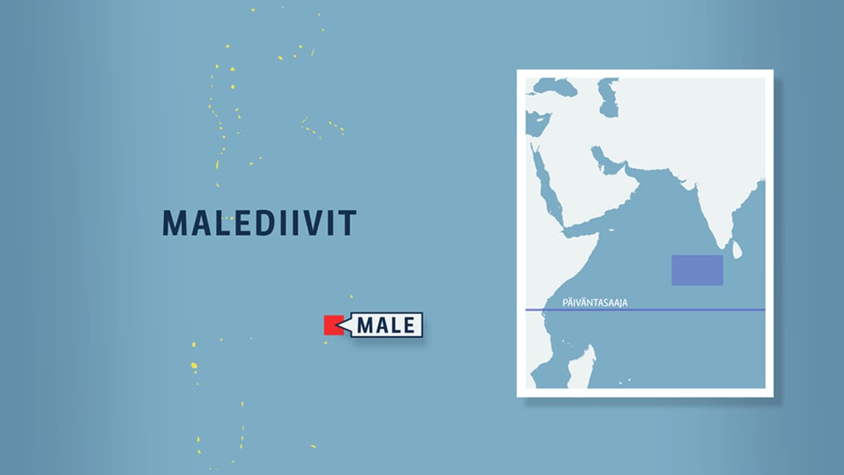 Malediivit kartalla.