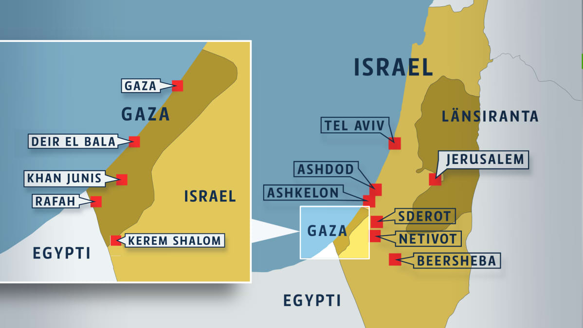 gaza kartta Gazan alueella kolme poliisia on kuollut räjähdyksissä | Yle 