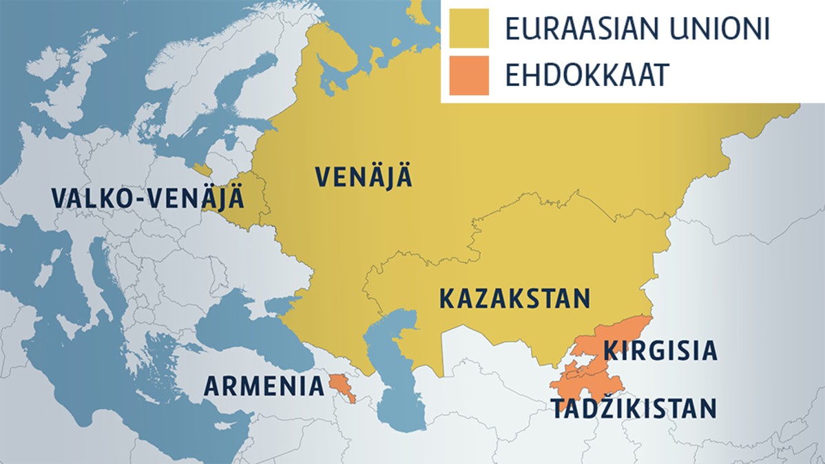 kazakstan kartta Tavoitteet törmäävät Euraasian unionissa – Moni maa ei näe 