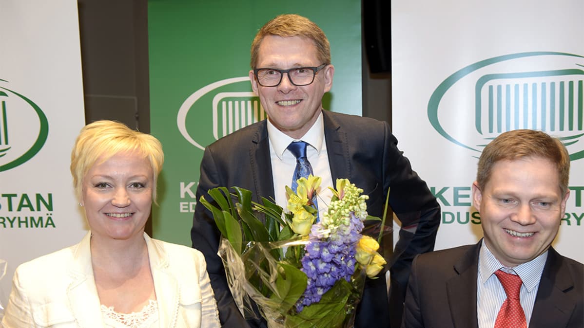 Elsi Katainen, Matti Vanhanen ja Markus Lohi.